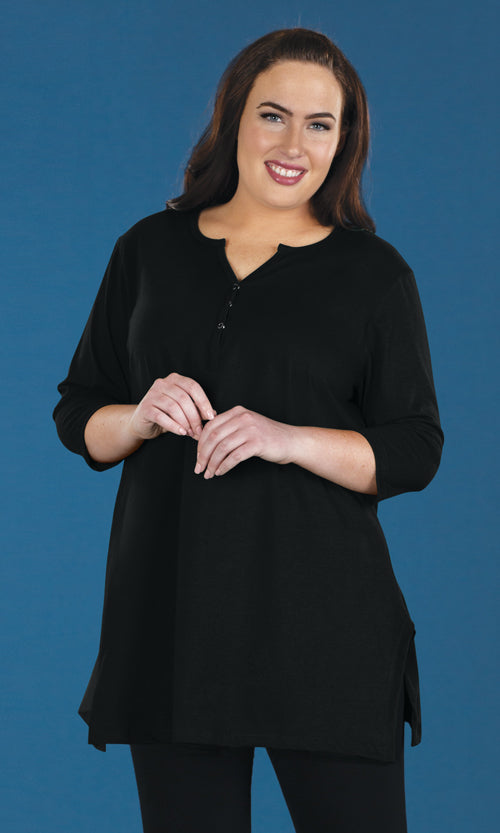 Jersey Henley Tunic