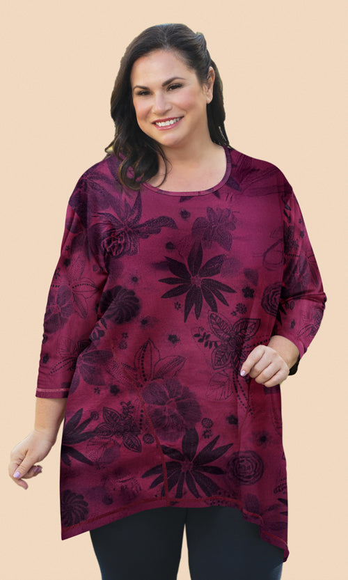 3/4 Sleeve Side Panel Tunic