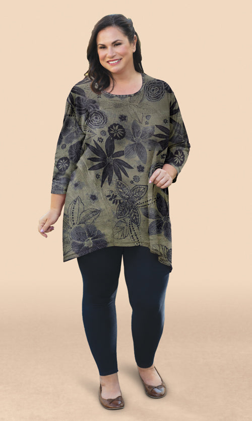 3/4 Sleeve Side Panel Tunic