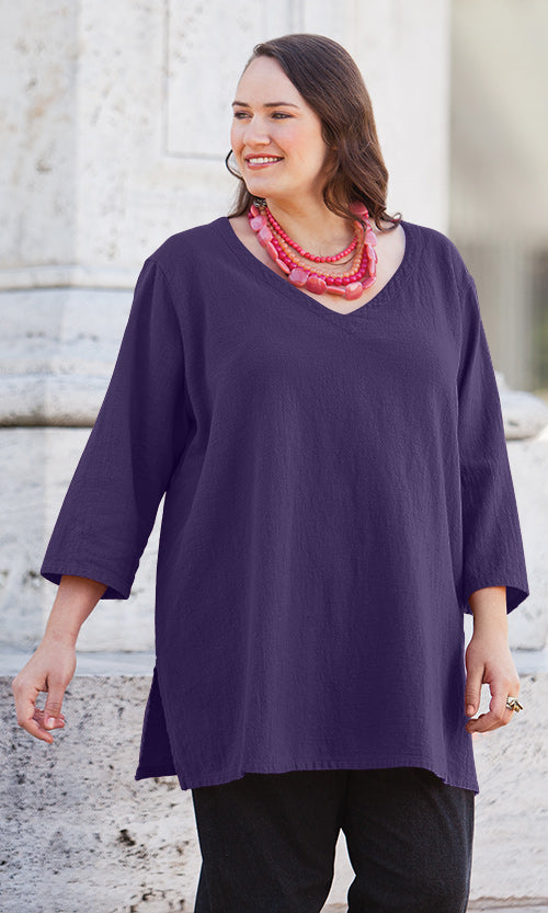 Crinkle Cotton Tunic