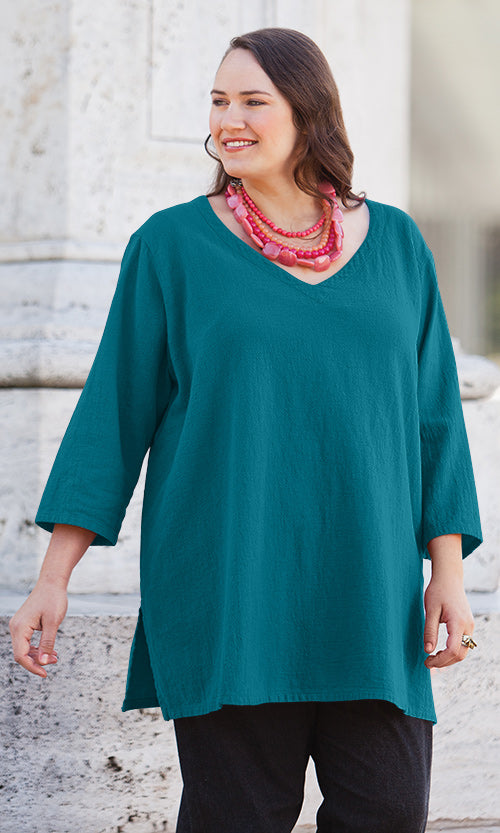 Crinkle Cotton Tunic
