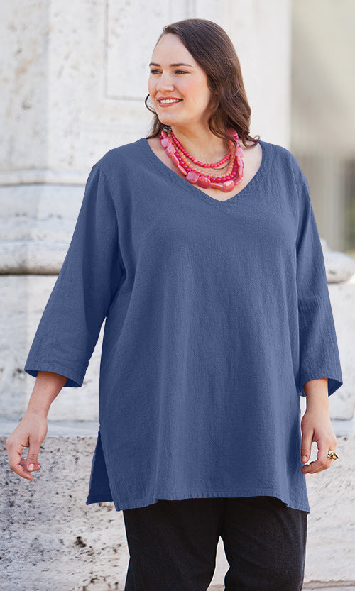 Crinkle Cotton Tunic