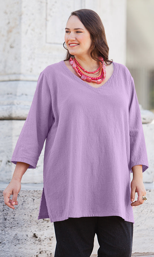 Crinkle Cotton Tunic