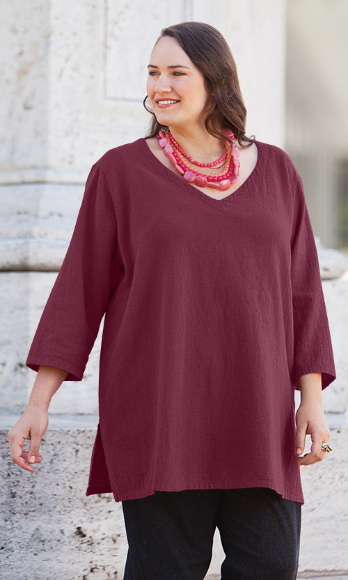 Crinkle Cotton Tunic