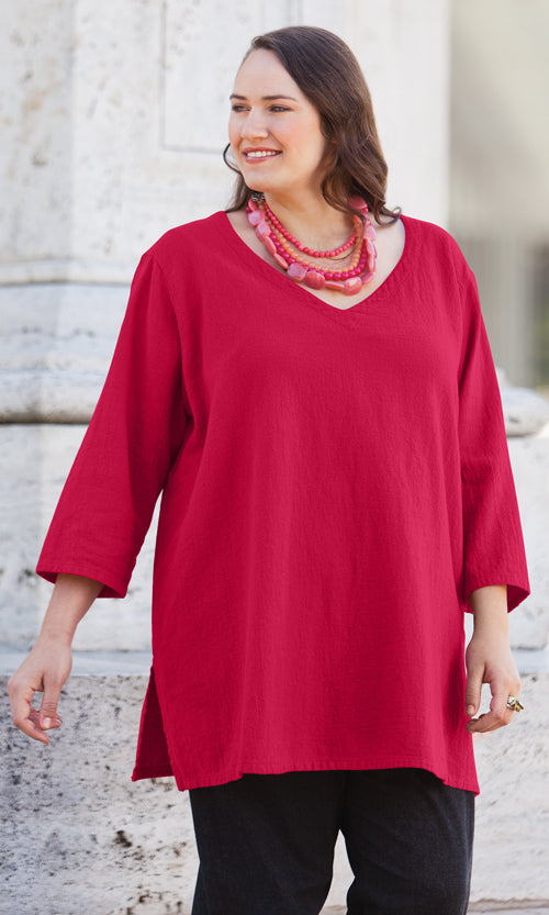 Crinkle Cotton Tunic