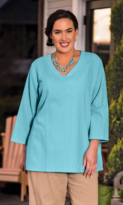 Crinkle Cotton Tunic