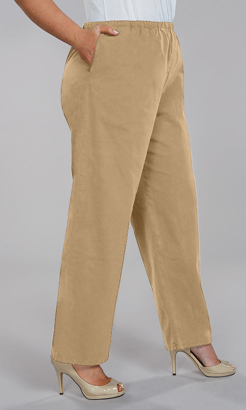 Wide Leg Stretch Twill Pants