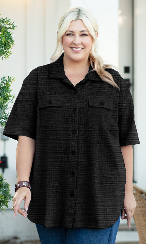 Parker Soft Washed Bubble Gauze Oversize Shirt