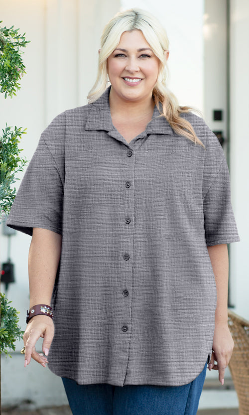 Parker Soft Washed Bubble Gauze Oversize Shirt