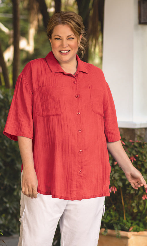 Short Sleeve Oversize Shirt