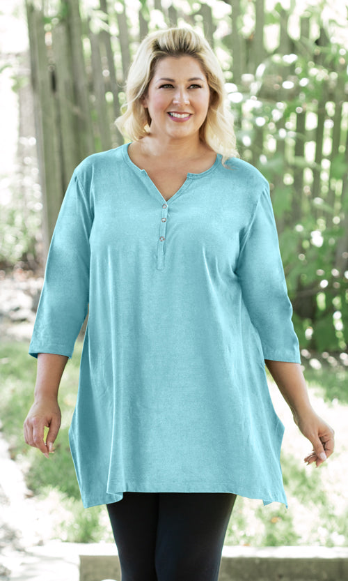 Jersey Henley Tunic