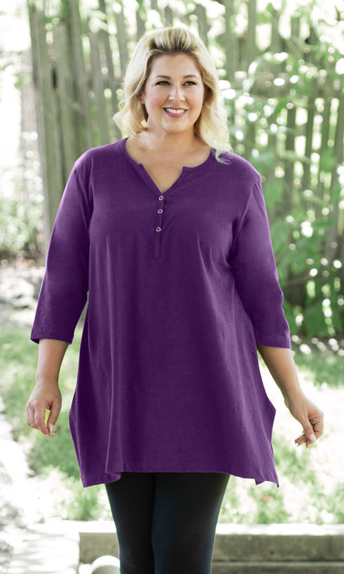 Jersey Henley Tunic