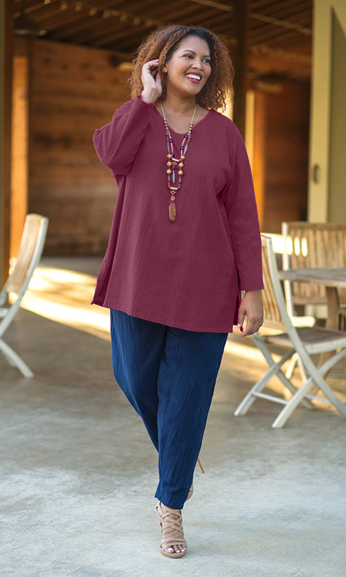 Crinkle Cotton Tunic