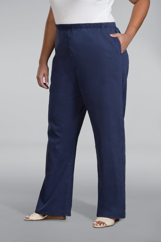 Wide Leg Stretch Twill Pants