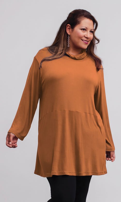 Cowl Neck Turtleneck Tunic