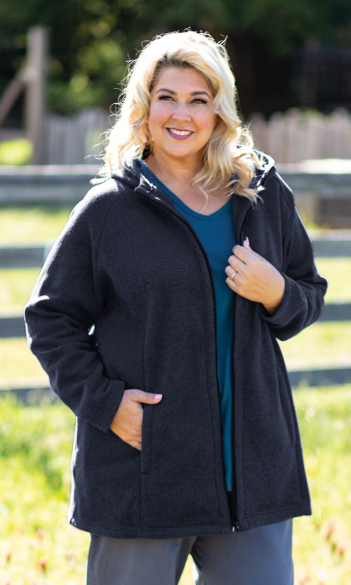 Lyddie Hooded Zip Up Fleece Jacket