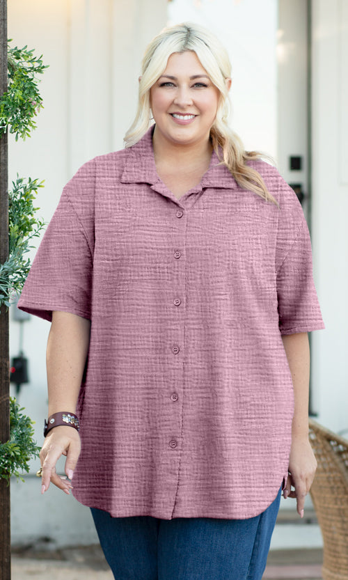 Parker Soft Washed Bubble Gauze Oversize Shirt