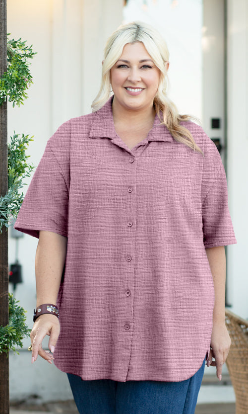 Parker Soft Washed Bubble Gauze Oversize Shirt