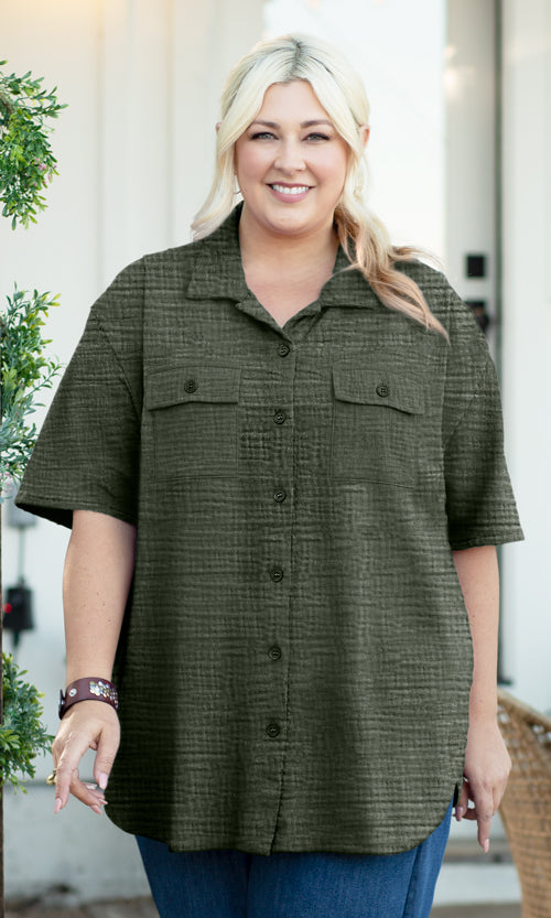 Parker Soft Washed Bubble Gauze Oversize Shirt