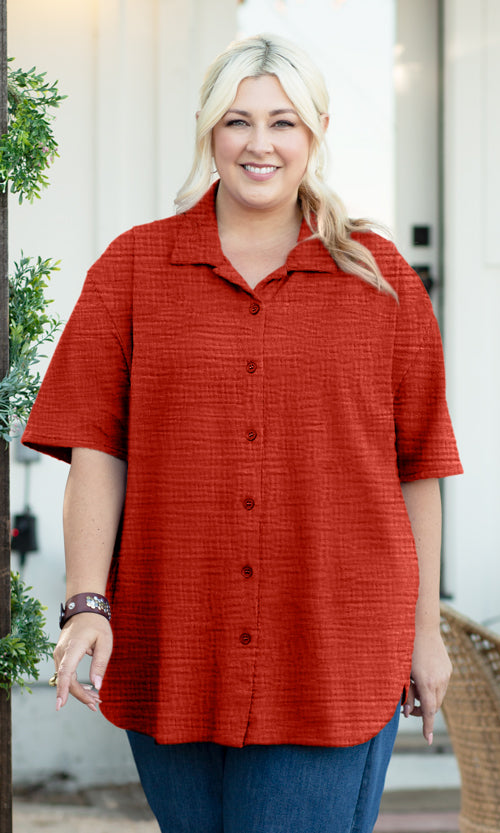 Parker Soft Washed Bubble Gauze Oversize Shirt