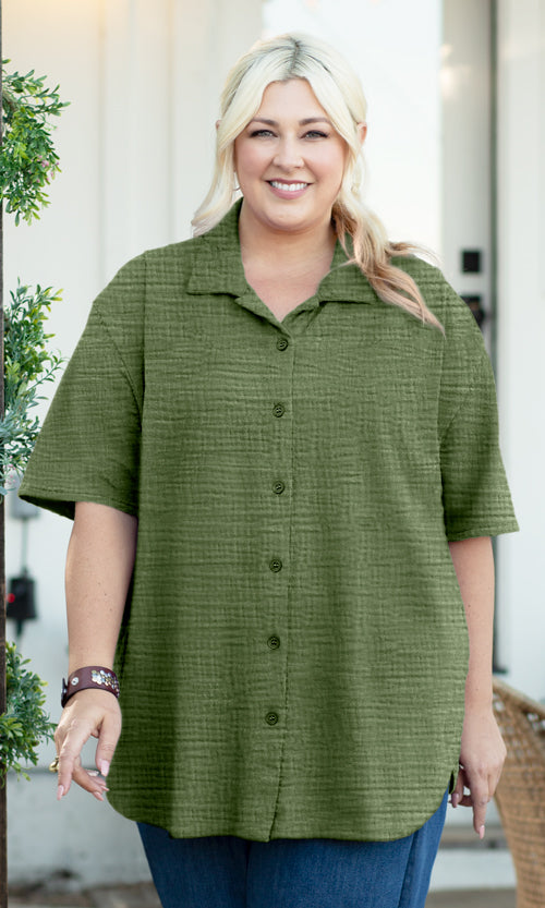 Parker Soft Washed Bubble Gauze Oversize Shirt
