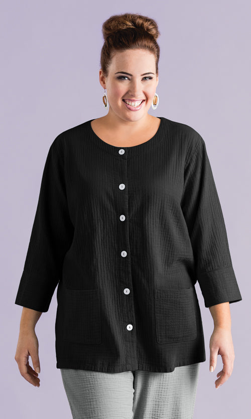 Parker Soft Washed Bubble Gauze Shirt Jacket