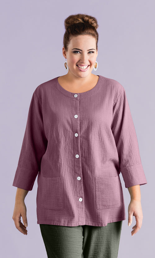 Parker Soft Washed Bubble Gauze Shirt Jacket