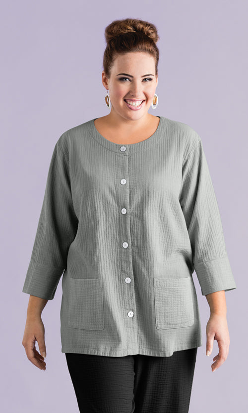 Parker Soft Washed Bubble Gauze Shirt Jacket