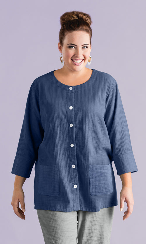 Parker Soft Washed Bubble Gauze Shirt Jacket