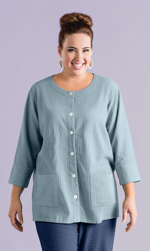 Parker Soft Washed Bubble Gauze Shirt Jacket