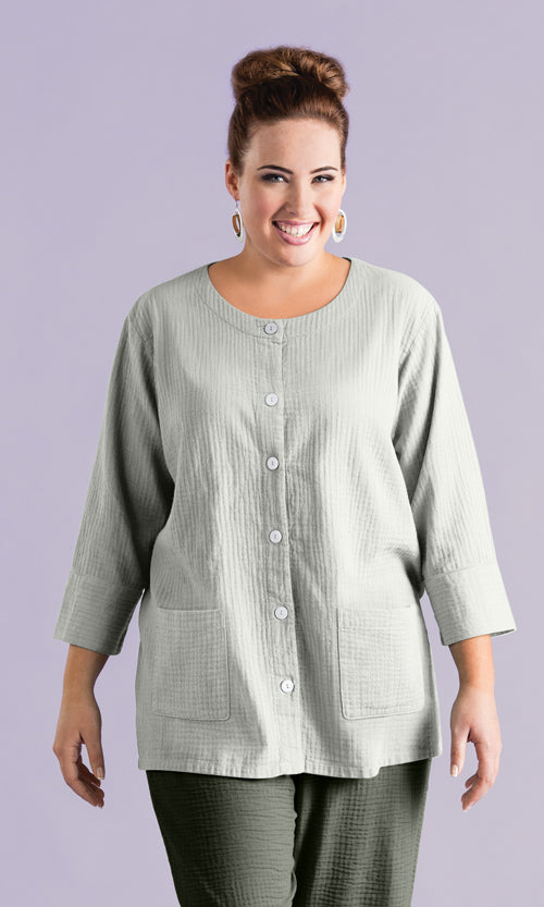 Parker Soft Washed Bubble Gauze Shirt Jacket