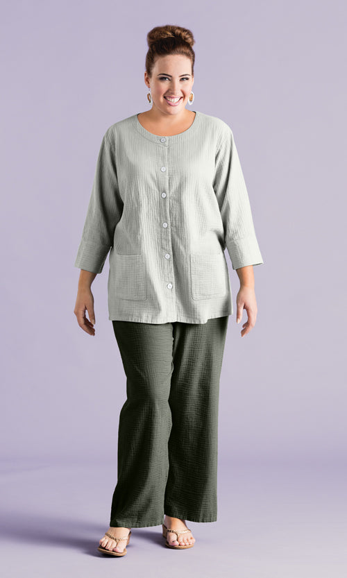 Parker Soft Washed Bubble Gauze Shirt Jacket