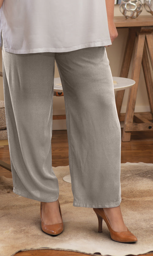 Wide Leg Rayon Pants